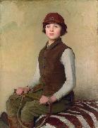 George Spencer Watson The saddlers daughter oil painting